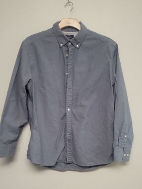 Charles Tyrwhitt Slate Blue Casual Button-Down Shirt, Classic Fit, 100% Cotton